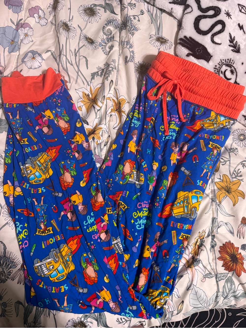 Lolly and Laddie bamboo joggers- Magic School Bus